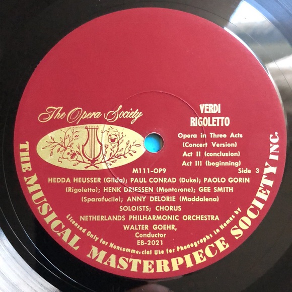 Giuseppe Verdi Rigoletto Perf. By Netherlands Philharmonic Double Vinyl Lp Set - Picture 10 of 14